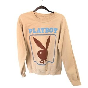 Playboy Cream Pullover with Black Logo